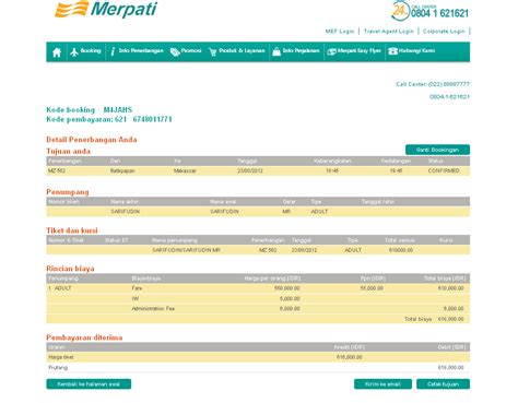 Panduan Booking Tiket Merpati Perwiratour