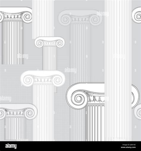 Classic Columns Seamless Background Roman Engraving Background For