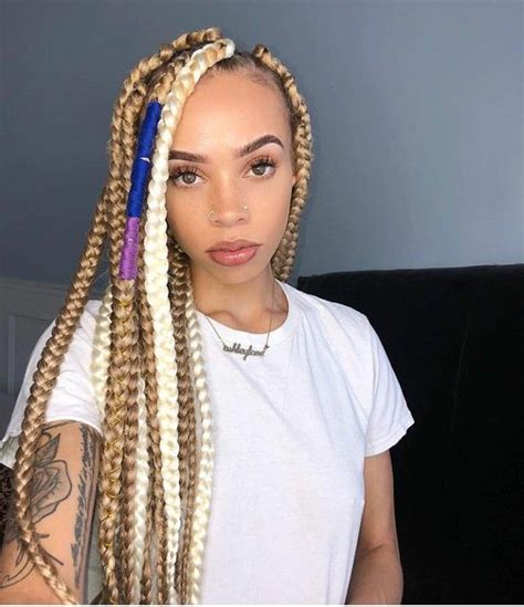 Hairspiration Blond Box Braids And Twists Un Ruly Hair Styles Box Braids Styling Box Braids