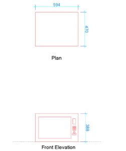 Built-in Microwave Oven Dimensions (Free Dwg) - Layak Architect