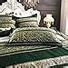 Ustide Bohemian Exotic Style Boho Duvet Quilt Covers Sets Green Bedding