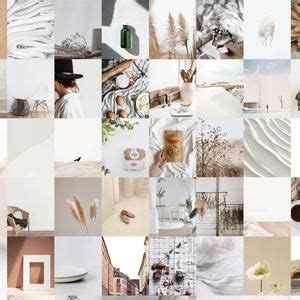 Boujee Aesthetic Neutral Wall Collage Kit Nude Brown Bronze Etsy