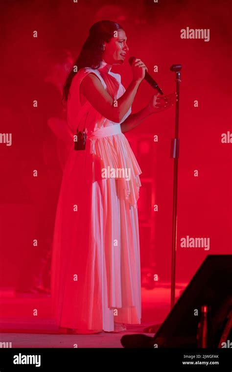 Elisa performing and singing during the Italian singer Music Concert ...