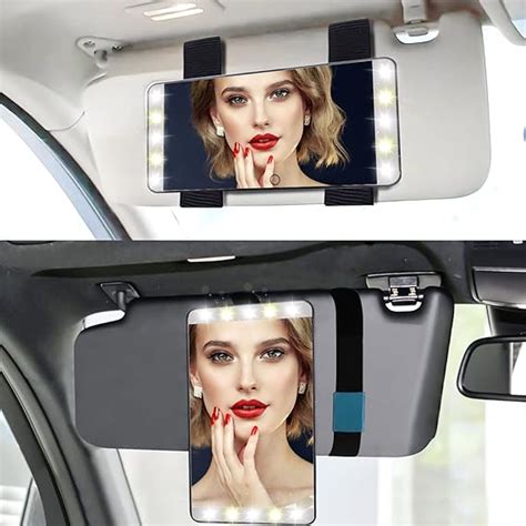 Amazon Car Visor Vanity Mirror With Lights 90 Rotating Lighted