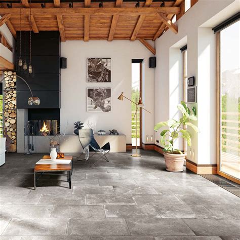 Rustic Stone Grey Matte Pressed Porcelain 12x24 Tiles Direct Store