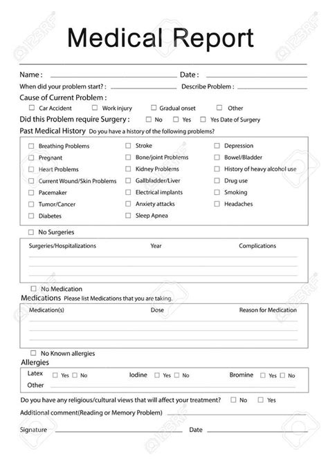 The Patient Information Form Is Shown In Black And White