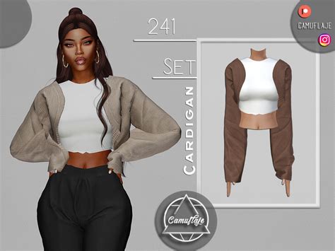 The Sims Resource SET 241 Cardigan Top