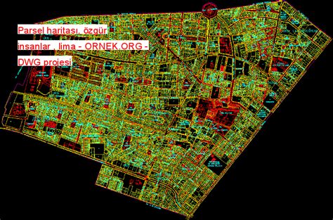 Parsel Haritas Zg R Insanlar Lima Dwg Projesi Autocad Projeler