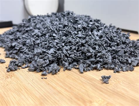 Premium Rubber Slate Grey Coloured Chippings Sample Professional