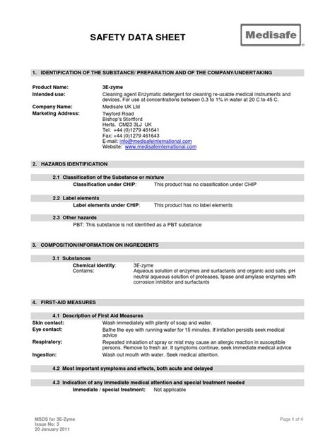 Msds Pdf Toxicity Personal Protective Equipment