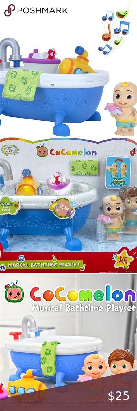 CoComelon Musical Bath time Playset - Plays Clips of The ‘Bath Song Bath Time, Playset, Musicals ...