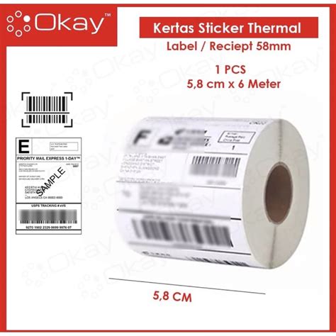 Jual Kertas Thermal 58mm Kertas Label Thermal Printer Shopee Indonesia