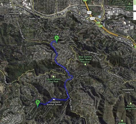 Probable Route Taken by Wonderland Gang to Eddie Nash House | Wonderland1981 - The Wonderland ...