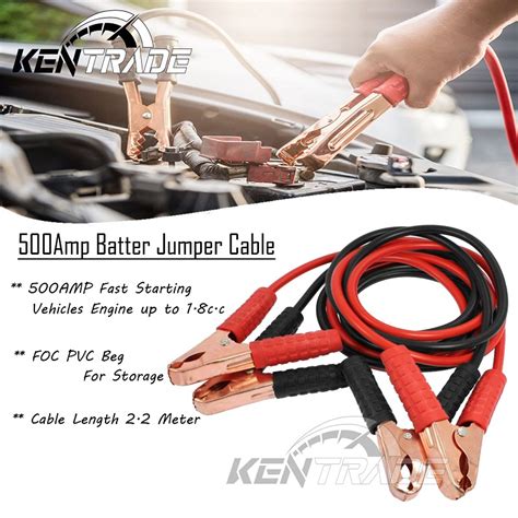 500amp Car Battery Booster Cable Battery Jumper Cable 2 2 Meters