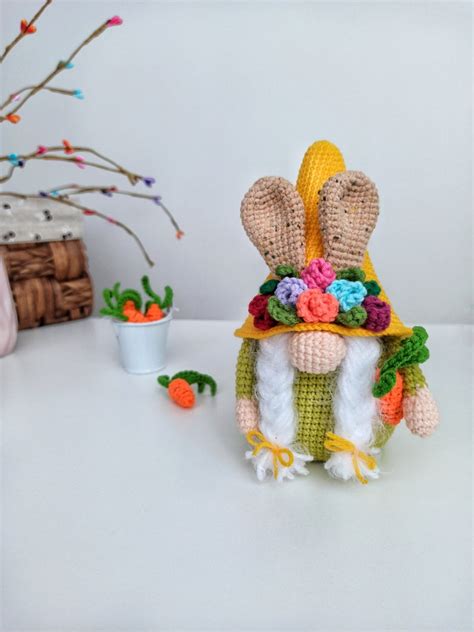 Easter Gnome Bunny Crochet Pattern Amigurumi Rabbit Gnome Etsy