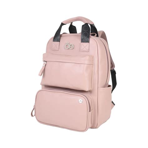 Mochila Pañalera Material Reciclado con Accesorios color Nude Cloe