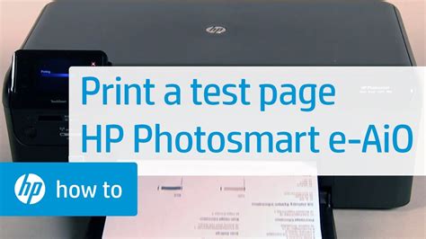 Printing A Test Page Hp Photosmart E All In One Printer D A Youtube