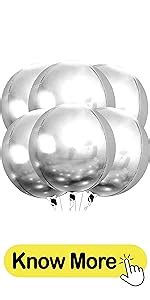 Amazon KatchOn Black And Silver Star Shaped Balloons 18 Inch