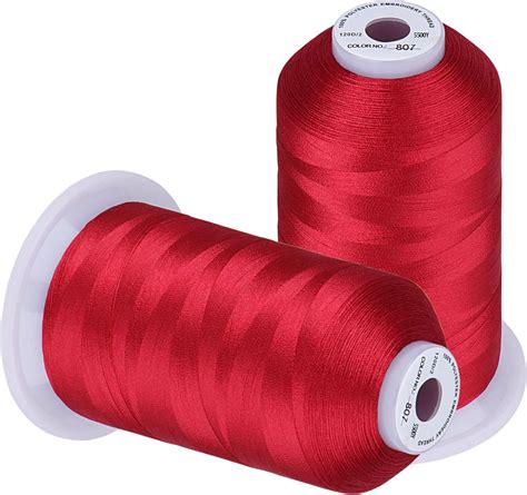 Amazon Simthread Embroidery Thread 5500 Yards Carmine 807 2 Huge