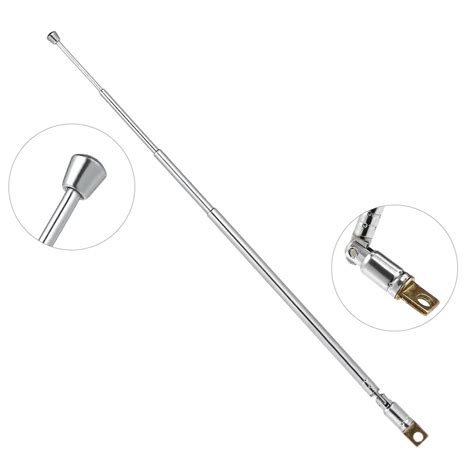 Telescopic Fm Radio Antenna Sections Chromium Plating Copper Antenna