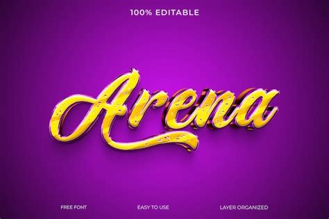 Premium Psd Psd Arena D Psd Text Effect Style Editable