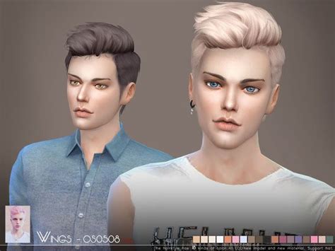 Sims 4 Ccs The Best Hair For Male By Wingssims Sims Hair Sims 4 Hair Male Sims 4