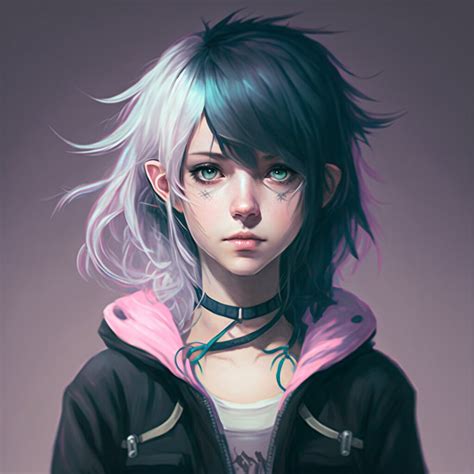 Artstation Pastel Goth Punk Girl 028