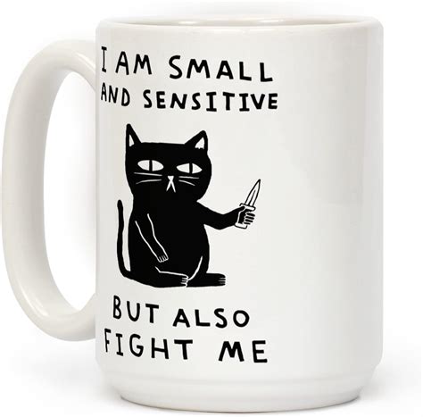 Amazon.com: LookHUMAN Cute Cat Mug - Funny Coffee Mugs Adult Humor