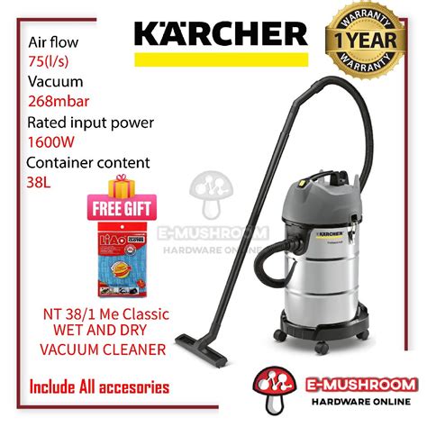 Karcher Wet And Dry Vacuum Cleaner Nt38 1 Me Classic Shopee Malaysia