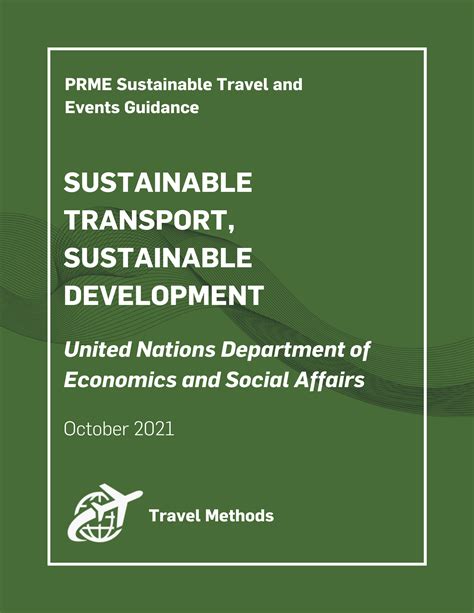 Sustainable Transport Sustainable Development Unprme