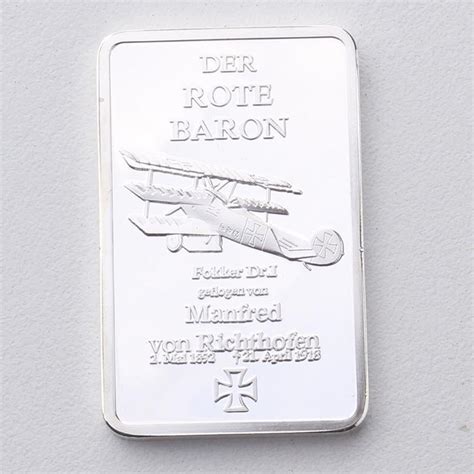 Buy 1 Oz German Der Rote Baron Bullion Bar Germany Battle Plane