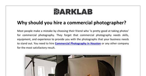 Why Should You Hire A Commercial Photographer Pdf Docdroid