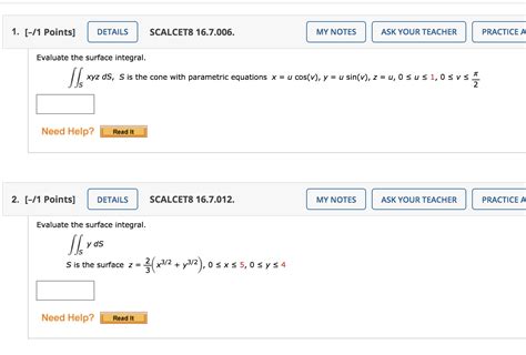 Solved 1 [ 1 Points] Details Scalcet8 16 7 006 My Notes