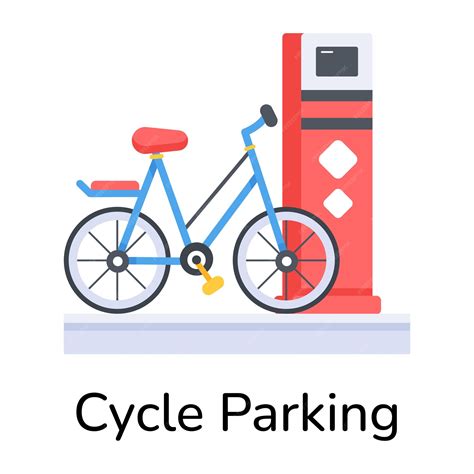 Premium Vector Heres A Flat Icon Of Cycle Parking