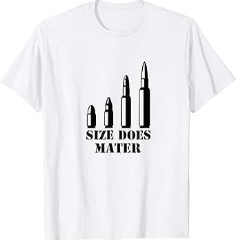 Amazon Size Does Matter Bullet Black T Shirt Clothing