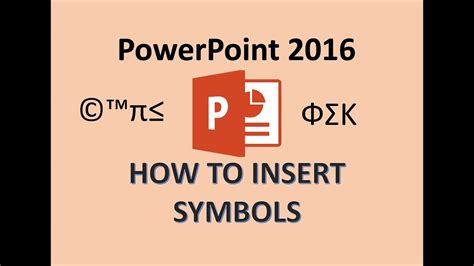 Powerpoint 2016 Insert Symbol How To Add Design Display Find