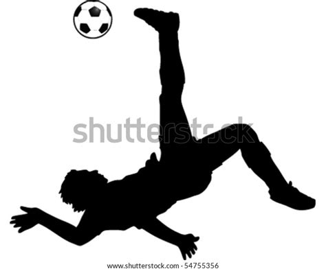 Football Kick Bicycle Kick Stock Vector Royalty Free 54755356