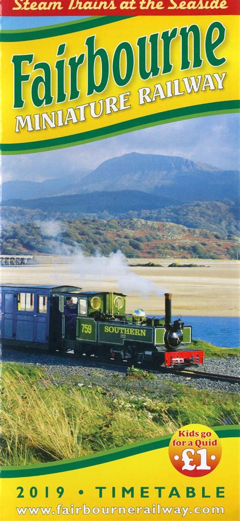 Leaflet: Fairbourne Miniature Railway - 2019 Timetable on eBid United ...