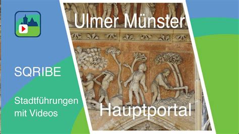 Hauptportal des Ulmer Münsters Schöpfungsgeschichte in