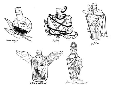 Potion Bottle Tattoo Design - Design Talk