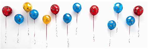 Personalized Individual Balloons White Background Premium Ai
