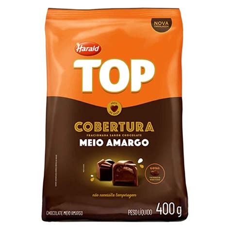 Gotas De Chocolate Fracionado Top Meio Amargo G Harald Shopee Brasil