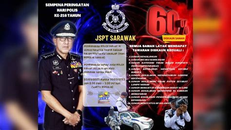 Jspt Sarawak Tawar Diskaun Saman Peratus Tvs