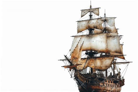 Premium Photo Pirate Ship Isolated On A White Background