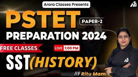 PSTET SST Preparation 2024 PSTET Paper 2 History Day 3 By Ritu