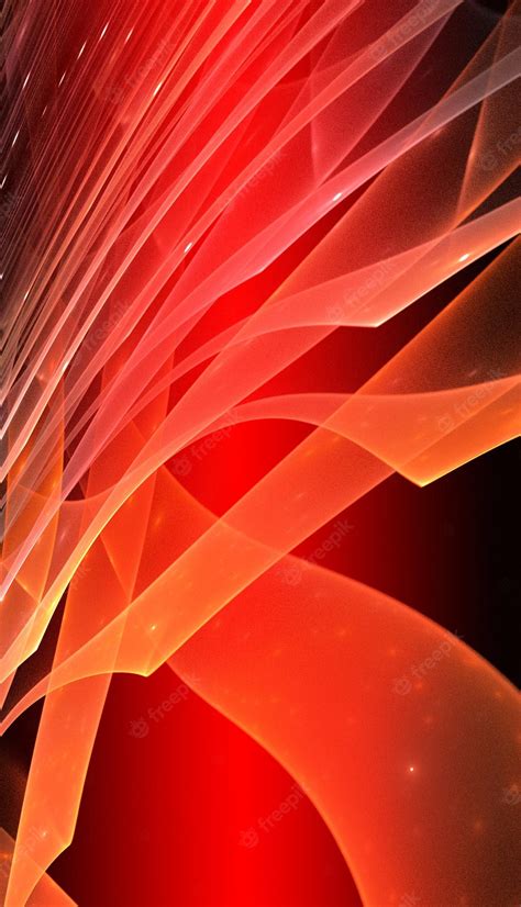 Premium Photo Abstract Red Waves And Random Circles Background