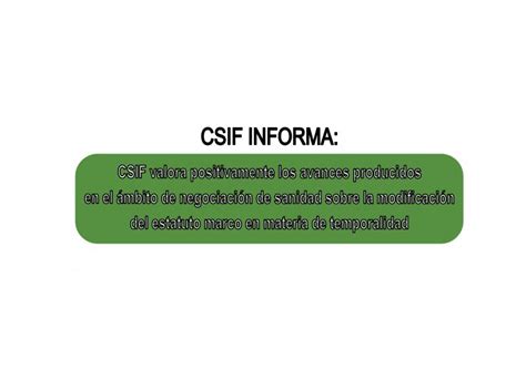 Csif Csif Valora Positivamente Los Avances Producidos En El Mbito De