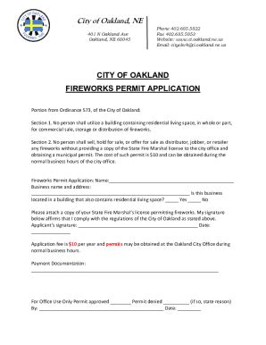 Fillable Online Firework Permit Application Docx Fax Email Print