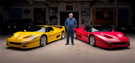 Jay Leno Gets Behind The Wheel Of a Super Rare Yellow Ferrari F50