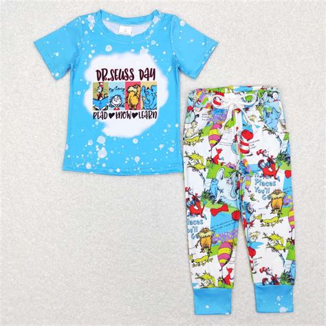 Bspo0241 Toddler Boy Clothes Blue Uss Boy Fall Spring Outfit